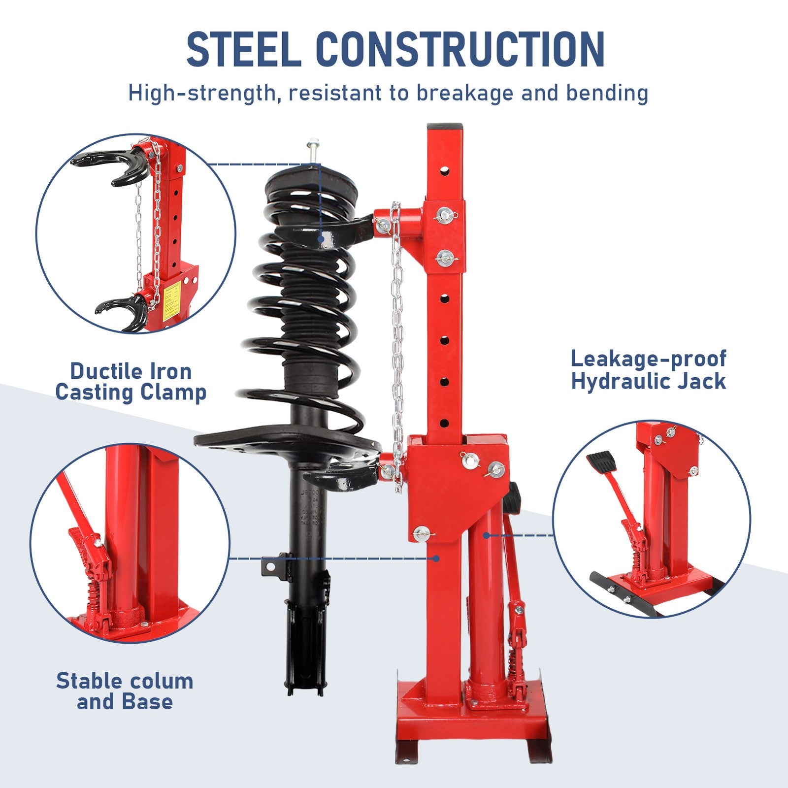 3 Ton Capacity Auto Strut Coil Spring Compressor Tool 6600LB Strut Compressor