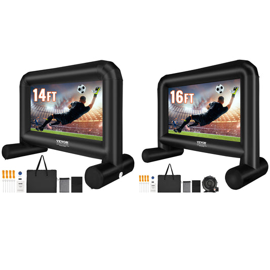 VEVOR Inflatable Movie Screen 14/16 FT Inflatable Projector Screen with Blower
