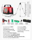 VEVOR 2000ft Rotary Laser Level Kit Self Leveling Green Horizontal with Tripod