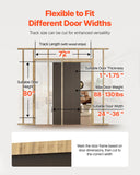 VEVOR Pocket Door Frame Kit Pocket Door Kit for 24-36in Wide 80inHigh Soft Close