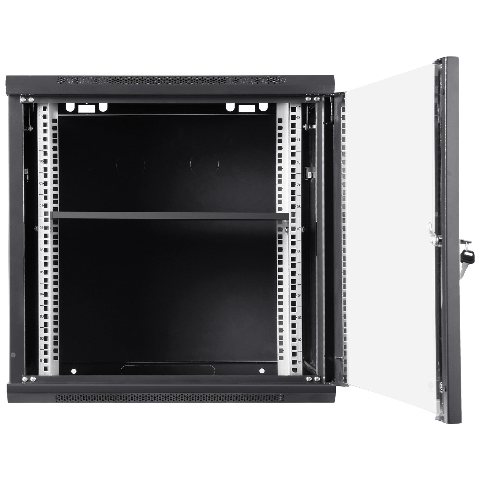 VEVOR 9U Wall Mount Network Server Rack Cabinet Enclosure 15.5'' Deep Door Lock