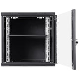 VEVOR 9U Wall Mount Network Server Rack Cabinet Enclosure 15.5'' Deep Door Lock