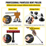 VEVOR 89Pcs Paintless Dent Removal Puller Stainless Steel Tool Dent Repair Rods