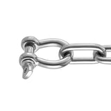 VEVOR 20 ft Anchor Boat Chain 5/16" 316 Stainless Steel with Two Shackles