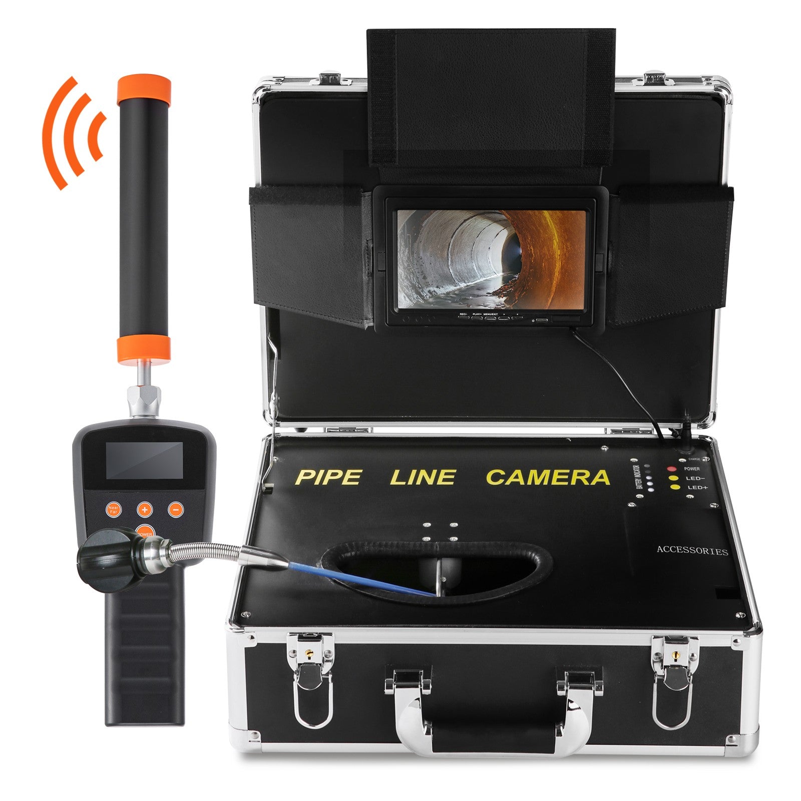 Uimoso 30m/100ft 7" Sewer Camera Pipe Inspection Camera 1000TVL 512Hz Locator