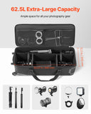 VEVOR Studio Equipment Trolley Case 35.83 x 11.81 x 14 in Rolling Camera Bag