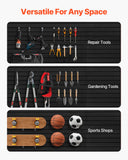 8 x 4 ft Slat Wall Paneling PVC Black Garage Slatwall with Modular Design