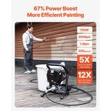 Stand Airless Paint Sprayer 750W 3000PSI Electric Airless Sprayer Handheld