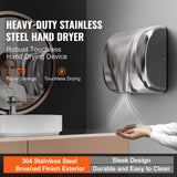 Uimoso 1300W Hand Dryer Commercial Automatic High Speed Stainless Steel
