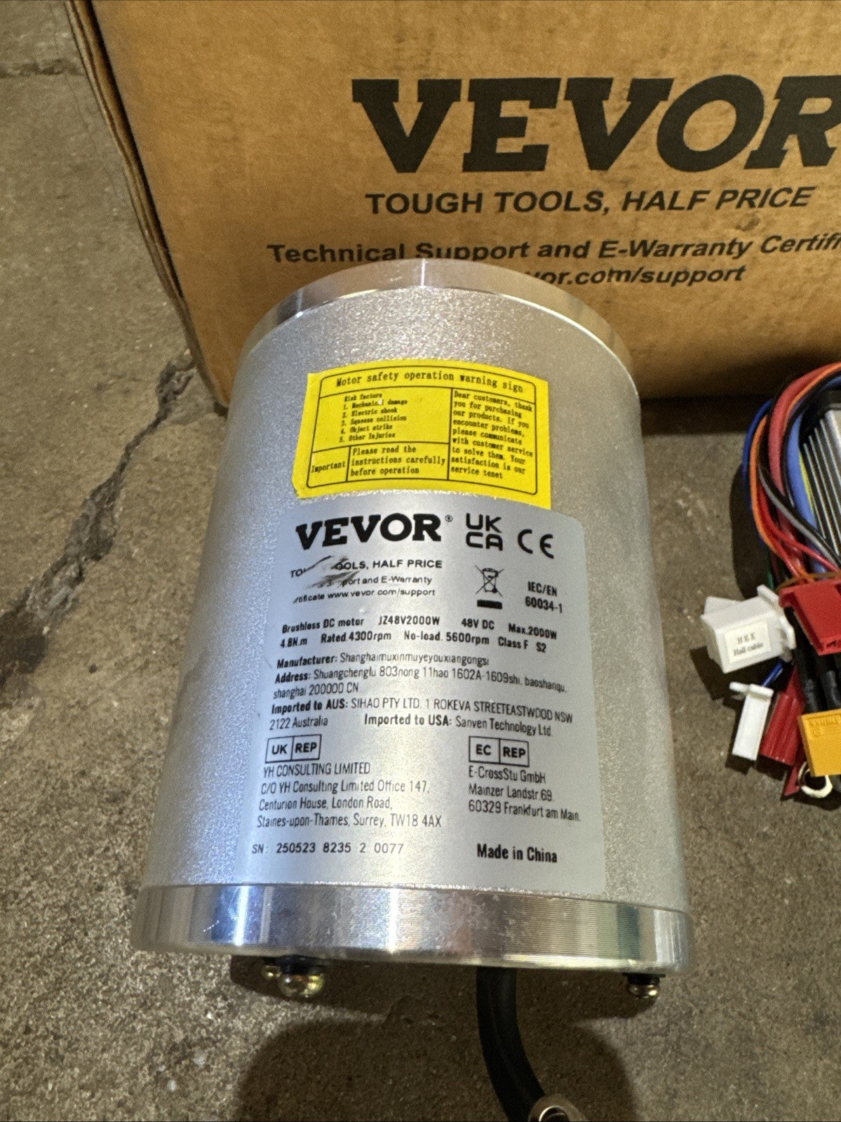 Vevor 2000w Brushless Motor Kit