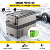 Car Fridge Freezer Cooler 47.5QT Portable Compressor 45L Mini Refrigerator Home