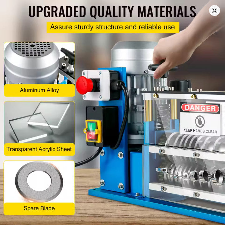 370W Electric Wire Stripping Machine 0.06-1.5in Power Cable Stripper VEVOR