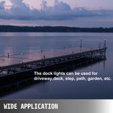 VEVOR 4-24 Pcs Solar Driveway Lights Multicolor LED Solar Dock Deck Lights, IP68