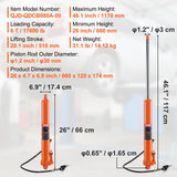 VEVOR Hydraulic Air Long Ram Jack 8Ton Clevis Base Engine Lift Hoist Single Pump