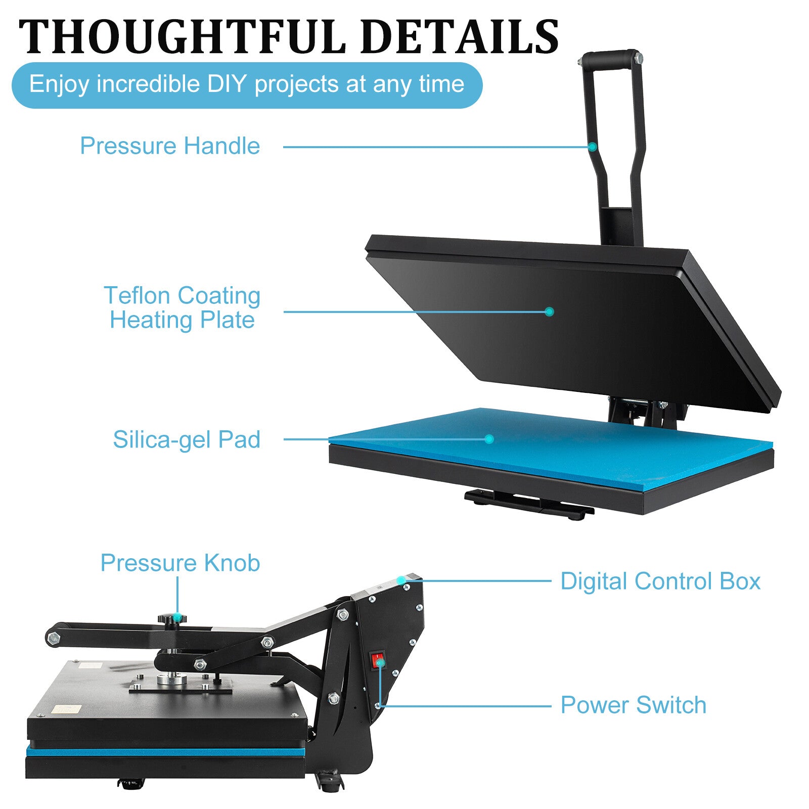 16" x 24" Clamshell Heat Press Machine for T-Shirt Digital Transfer Sublimation