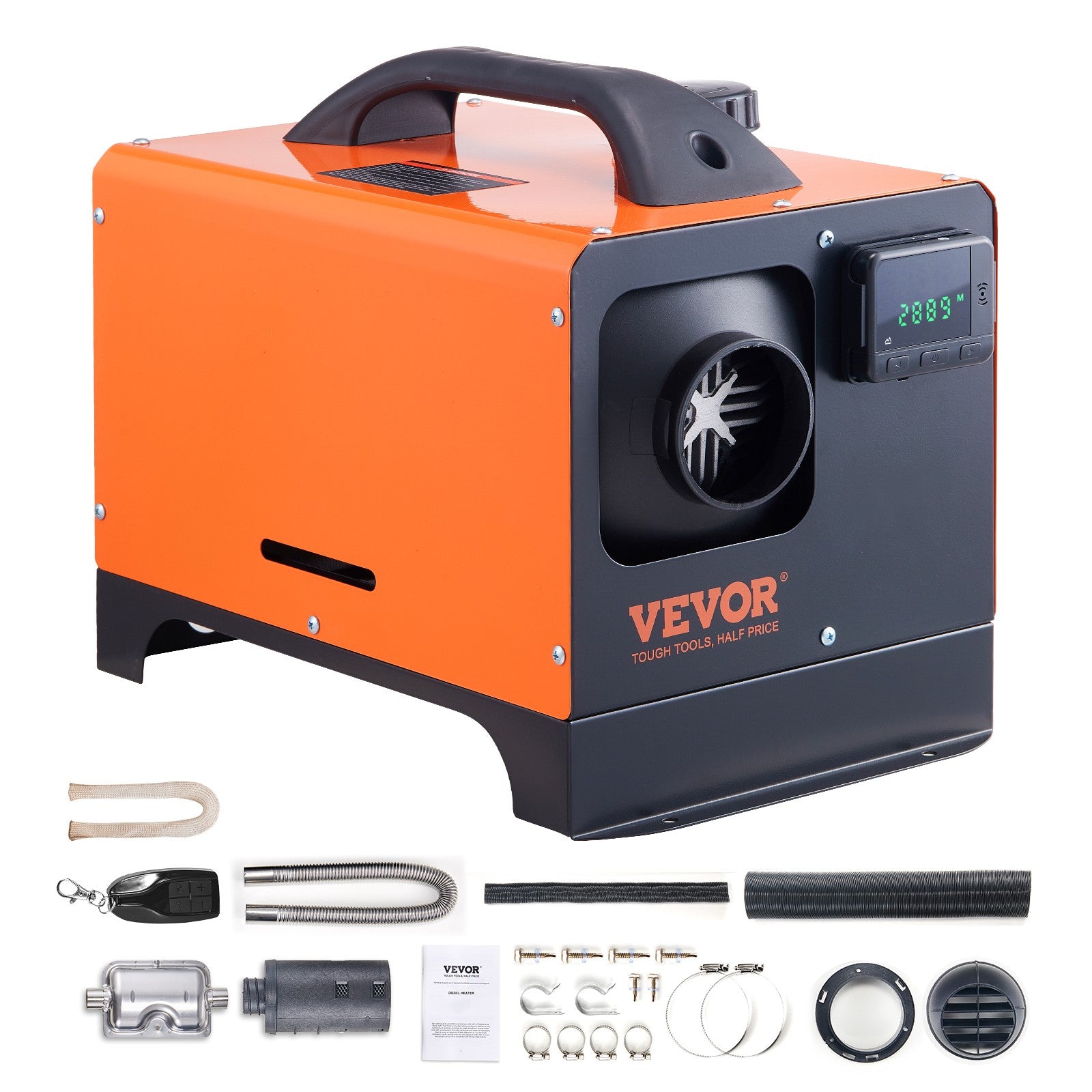 VEVOR Diesel Air Heater All-in-one 12V 8KW LCD Remote Control for Car RV Indoors