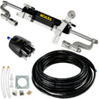 HK4200A-3 Hydraulic Outboard Steering System Kit 300HP 2x20ft Hose Cylinder Helm