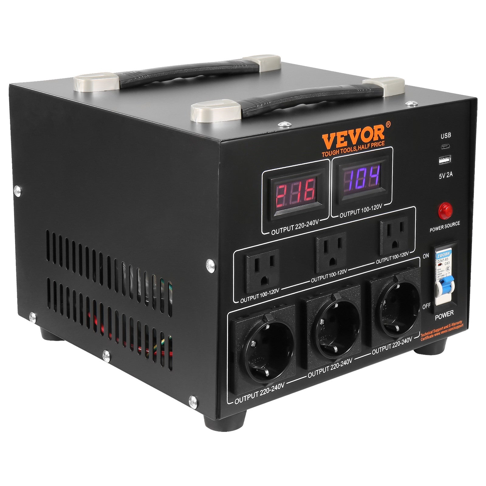 5000W Voltage Converter Transformer Step Up/Down 220V-110V /110V-220V CE