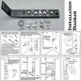 LED Shower Panel Tower Massage System Rain&Waterfall Jets Faucet Stainless Steel