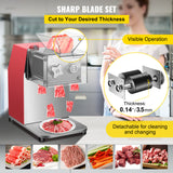VEVOR Commercial Meat Cutter Slicer Meat Shredding Machine 551 Lbs/H 850W 3.5mm