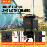 VEVOR Outdoor 86 in Portable Camping Tent Wood Stove Wood Burning BBQ Stove