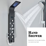 LED Shower Panel Tower Massage System Rain&Waterfall Jets Faucet Stainless Steel