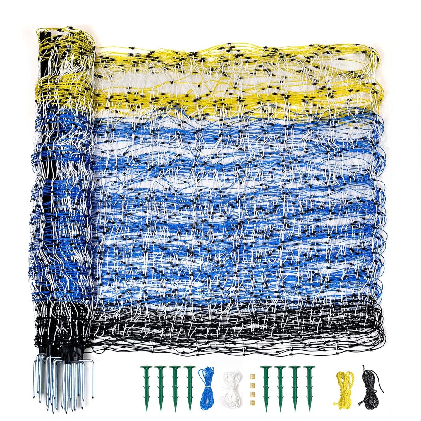 Portable Electric Netting Fence Kit Goats Fencing 35"H x 164'L with Posts Spikes