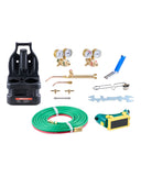 VEVOR Oxygen Acetylene Torch Kit 14PCS Gas Welding & Cylinder Holder 177'' Hose