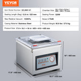 VEVOR Chamber Vacuum Sealer DZ-260C Commercial Sealing Packing Machine 320W