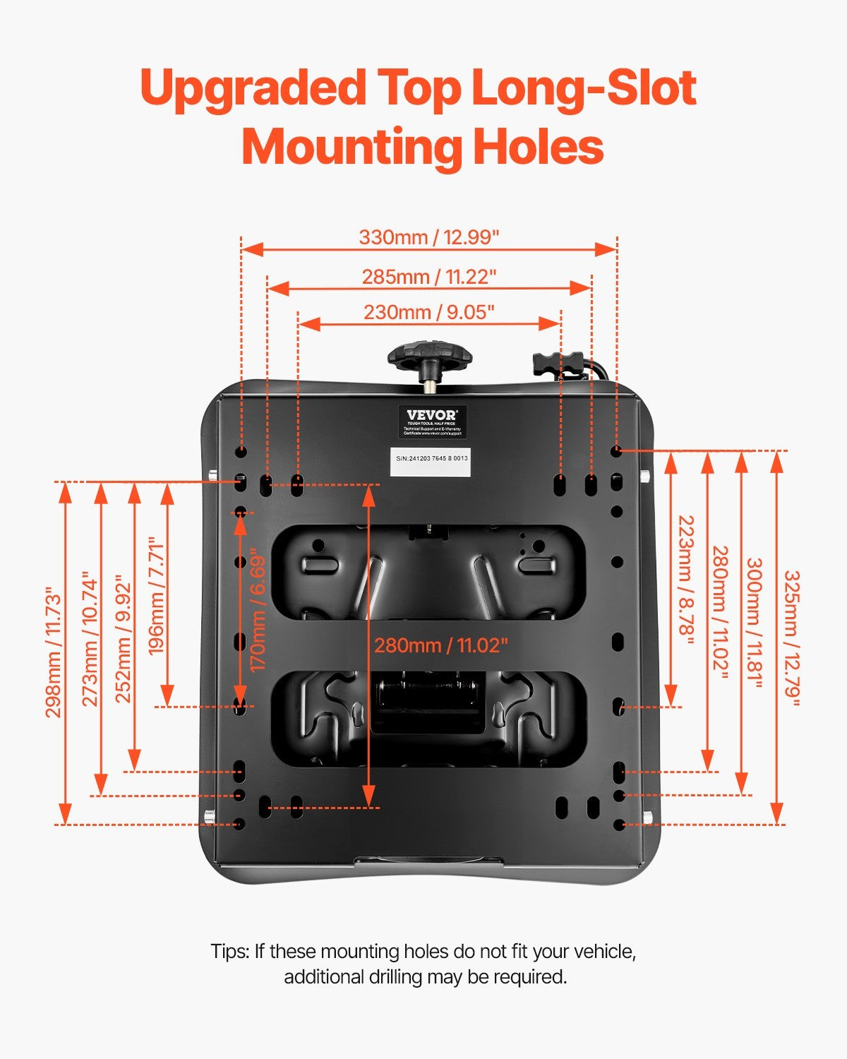 VEVOR Universal Seat Suspension Kit for Lawn Mower Skid Steer Forklift Tractor