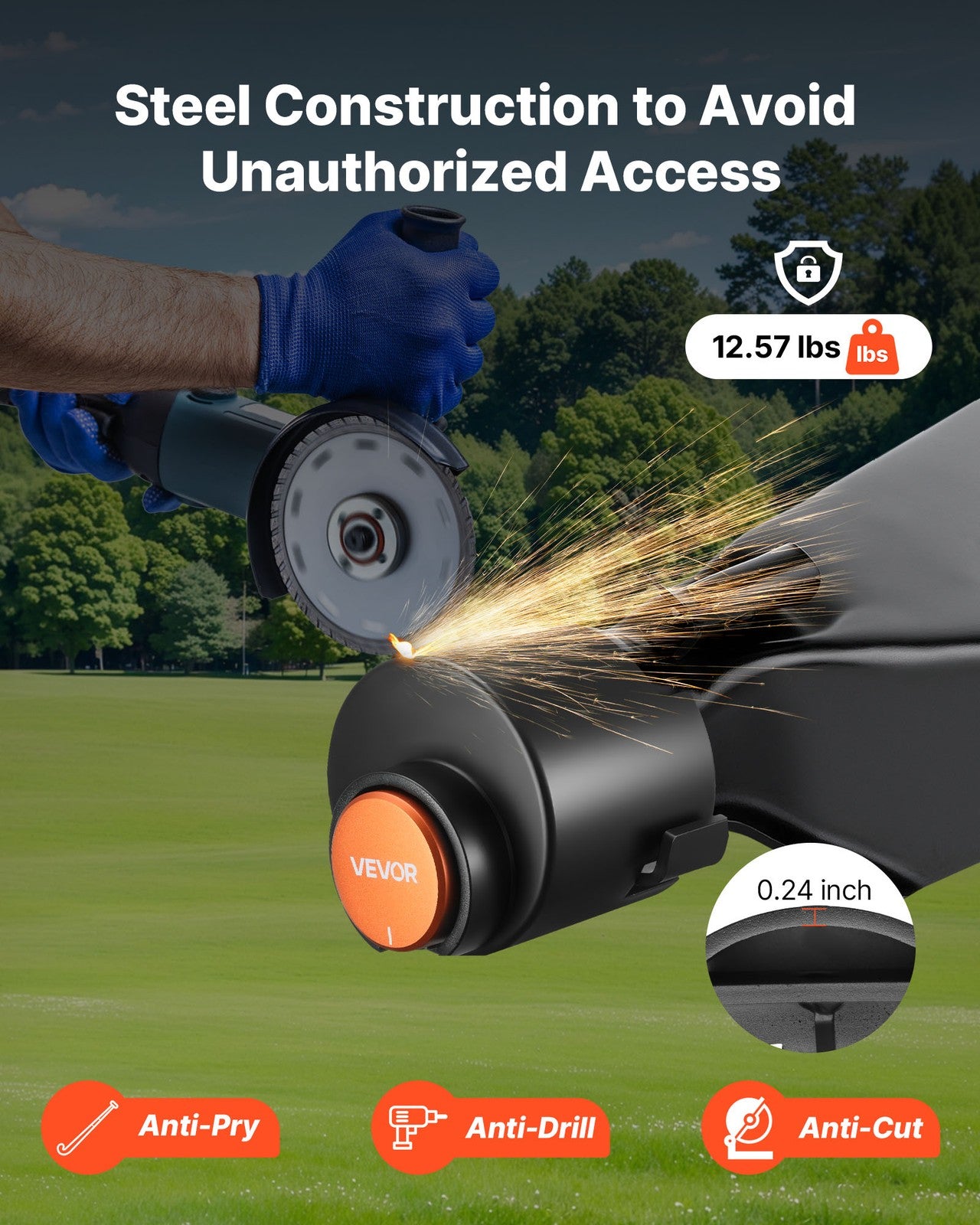 VEVOR Trailer Coupler Lock Fits 2 & 2-5/16-Inch Couplers Trailer Tongue Lock