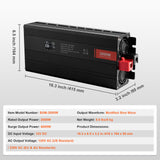 Power Inverter 3000W 6000W 12V DC to 110V 120V AC LCD Outdoor for Car Truck Home
