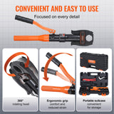 Copper Tube Fittings Crimping Tool with 1/2" 3/4" 1" Jaws Pipe Cutter