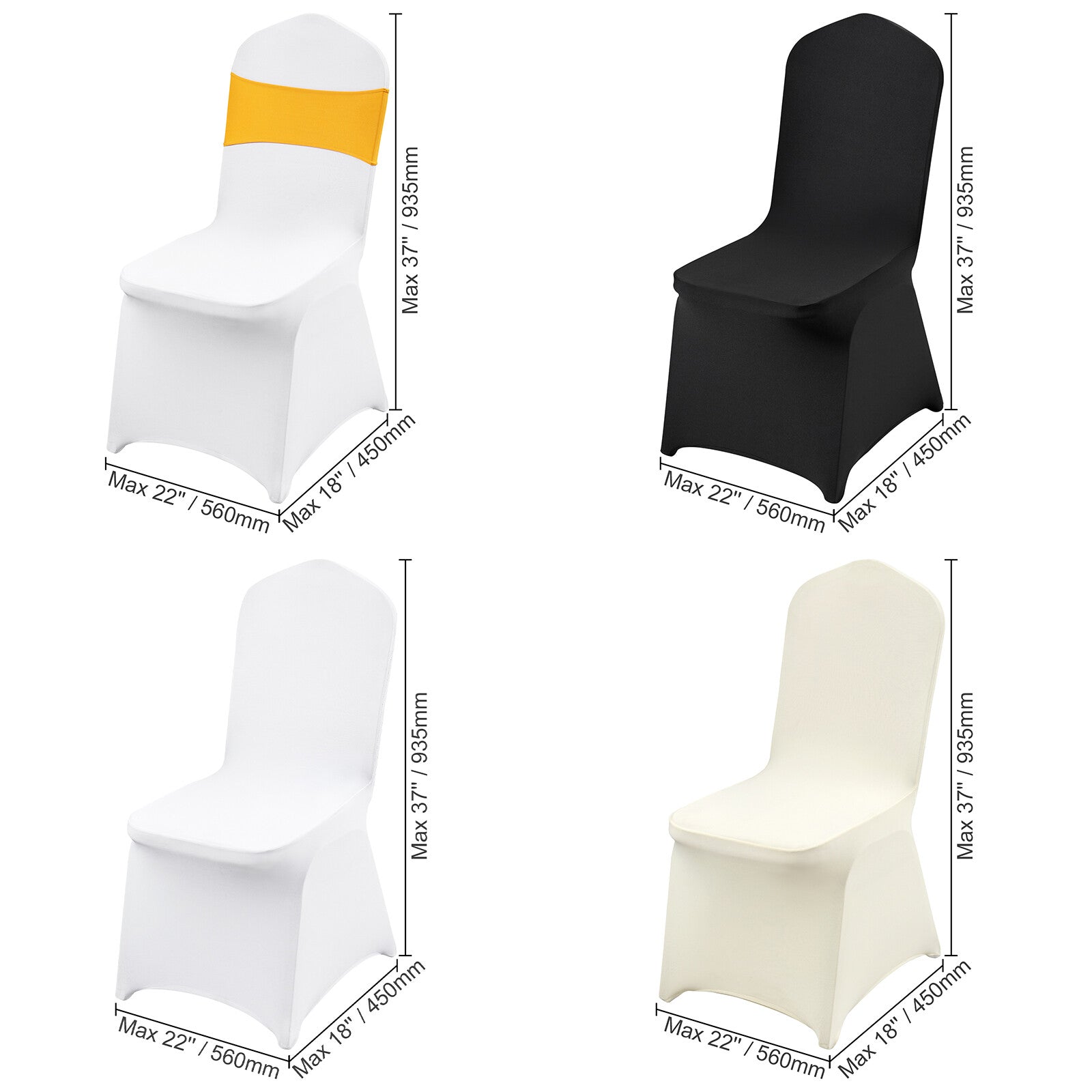 30/50/200PCS Stretch Spandex Folding Chair Covers for Wedding Party Dining