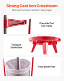 VEVOR Fruit Wine Press Manual Press for Wine Making 3.69 Gal/14L Stainless Steel