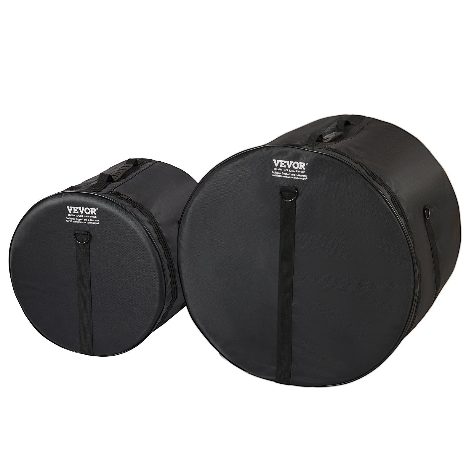 VEVOR 5-Piece Drum Bag Set Padded Drum Cases 1680D Oxford Fabric Foldable