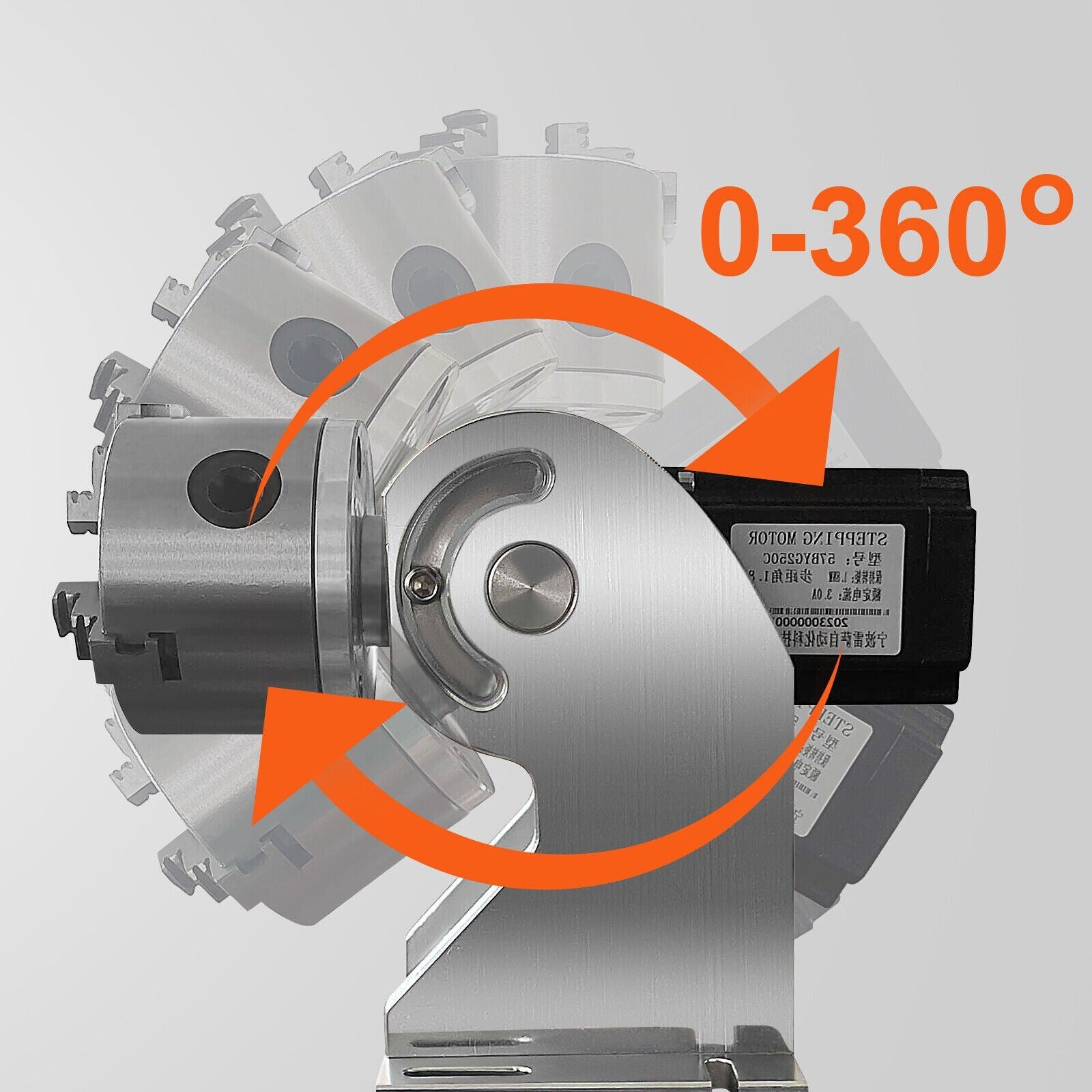 VEVOR Rotary Axis Tool 80mm 3 Jaw Rotary Attachment for Fiber Laser Engraver New