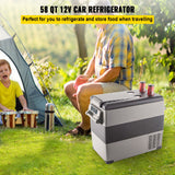 55L Portable Travel Car Refrigerator Freezer Truck Mini Fridge Camping 12V 24V