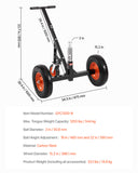 VEVOR 1200lbs Trailer Dolly 18 and 22 in Adjustable Height 2 in Ball