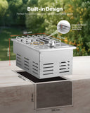 VEVOR Single Grilling Side Burner for Outdoor 15,000BTU Propane & Natural Gas