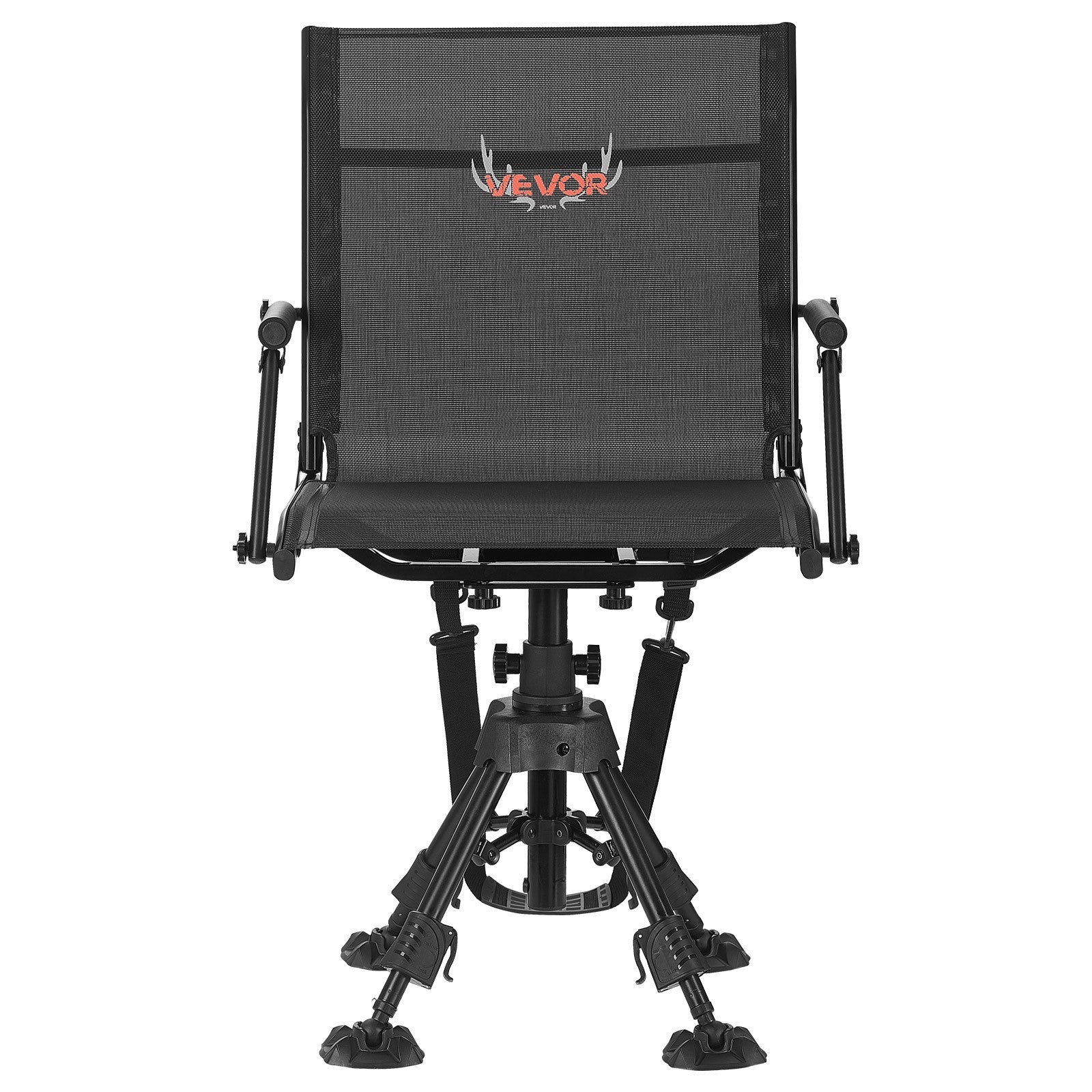 VEVOR Hunting Chair 360° Swivel Silent Folding Blind Chair Adjustable Legs