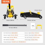 Low Profile Floor Jack 2 Ton (4400 lbs), Heavy Duty Iron Hydraulic Racing Floor