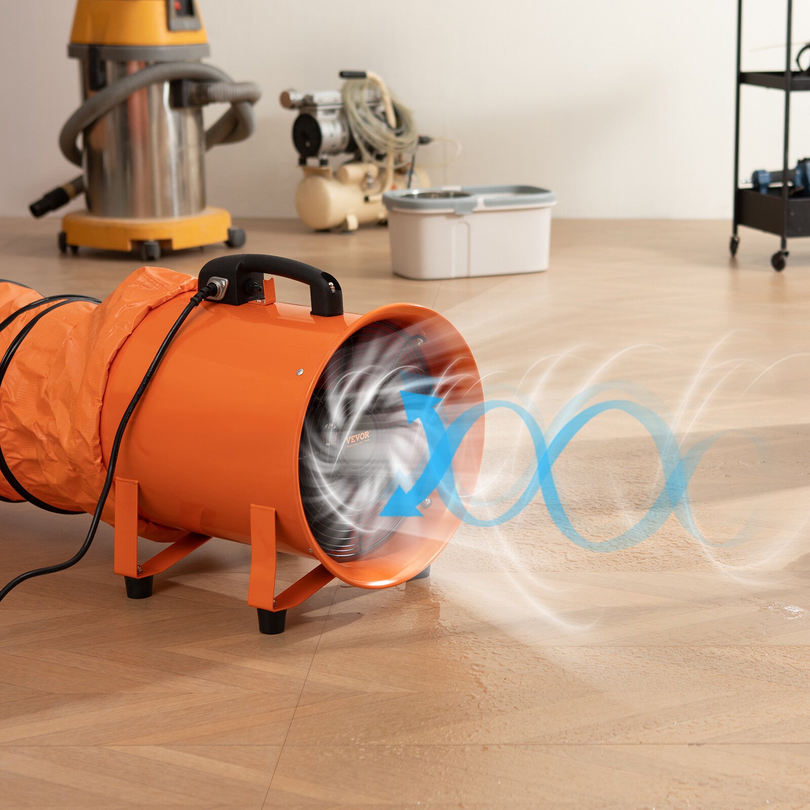VEVOR 10" Portable Extractor Fan Blower 10m Duct Hose Ventilator Industrial