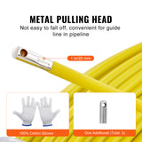 Fish Tape Puller Fiberglass 425 ft 1/4 inch Wire Cable Running Duct Rodder