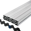 VEVOR Greenhouse Wiggle Wire &Aluminum Alloy Spring Lock U-Channel 6.56ft 30PCS