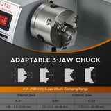 8"x14" Mini Metal Lathe Variable Speed Digital Metalworking Machine 2250RPM 600W