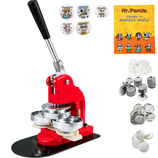 Button Maker Machine Badge Pin Machine 3" 75MM 500 Free Parts Press Kit