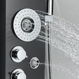 LED Shower Panel Tower Massage System Rain&Waterfall Jets Faucet Stainless Steel