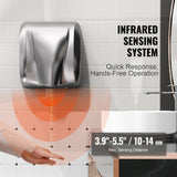 Uimoso 1300W Hand Dryer Commercial Automatic High Speed Stainless Steel