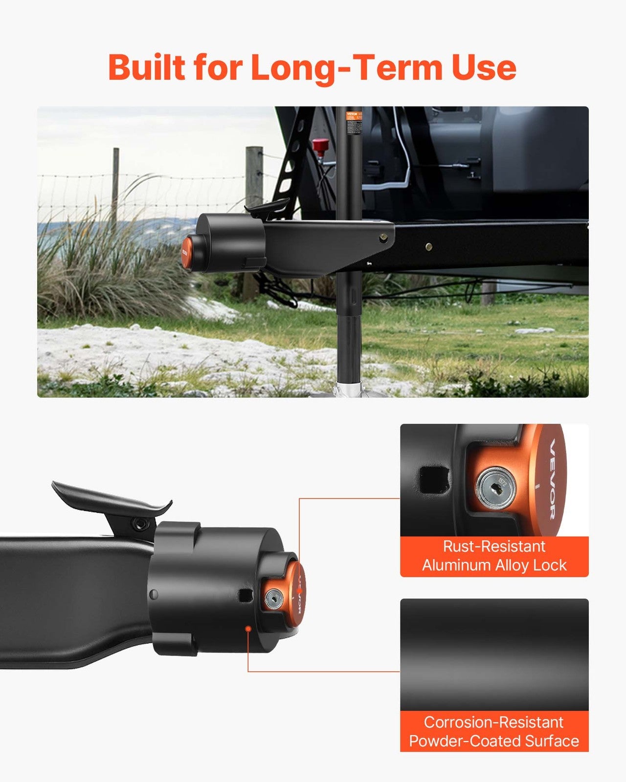 VEVOR Trailer Coupler Lock Fits 2 & 2-5/16-Inch Couplers Trailer Tongue Lock